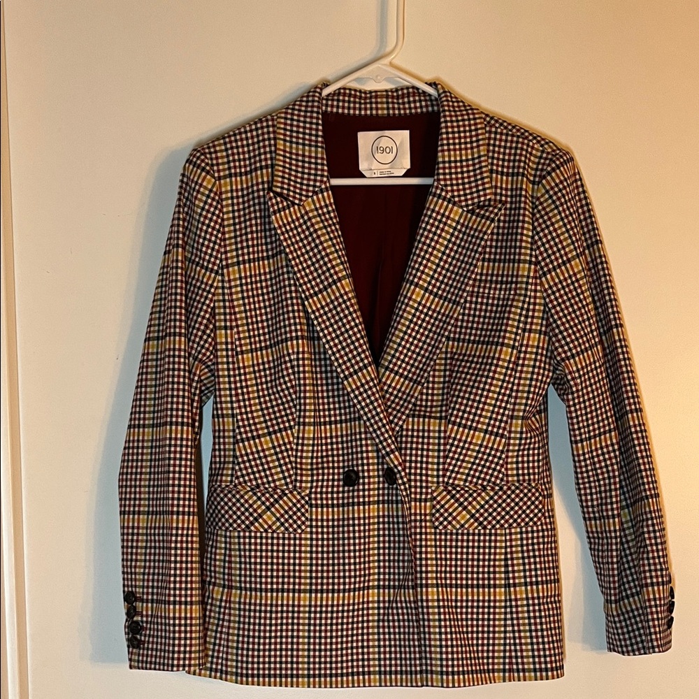 1901 Multicolor Plaid Blazer